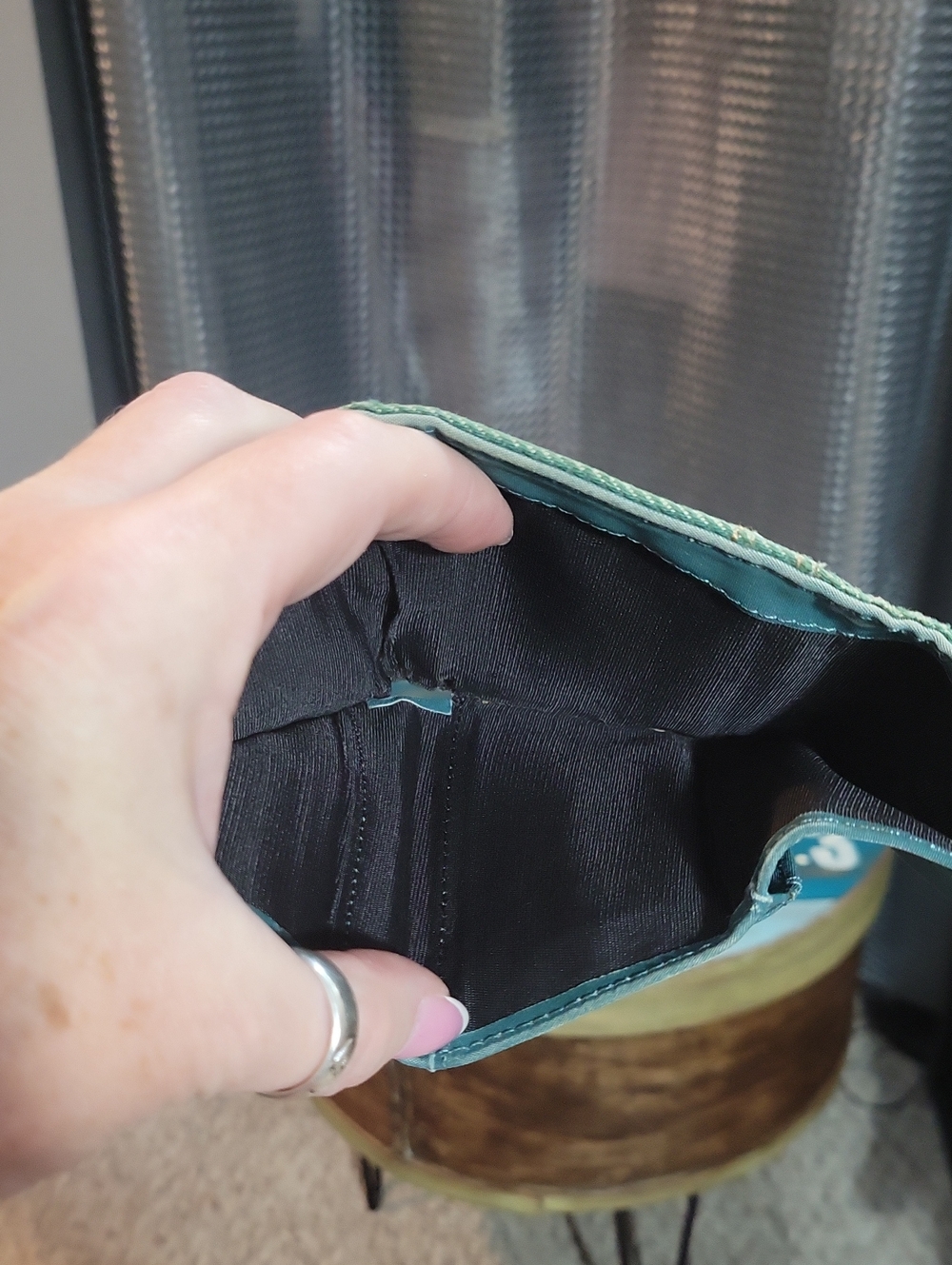 Levi's Teal Denim Wallet with Red Logo Tab - Picture 5 of 6